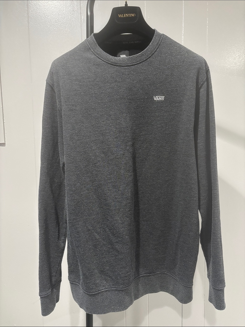 Vans Men's Long Sleeve Crewneck Sweatshirt - Charcoal